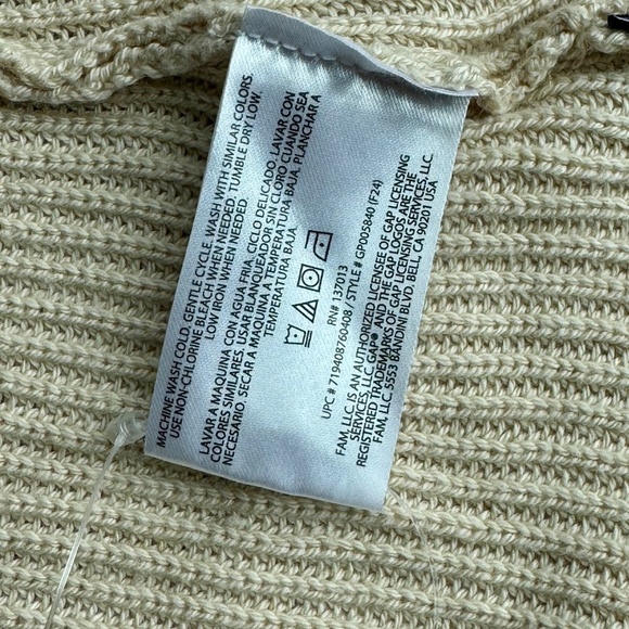 GAP Open-Front Ribbed Knit Cardigan Sweater in Oatmeal Gray – Size XL - Picture 7 of 15